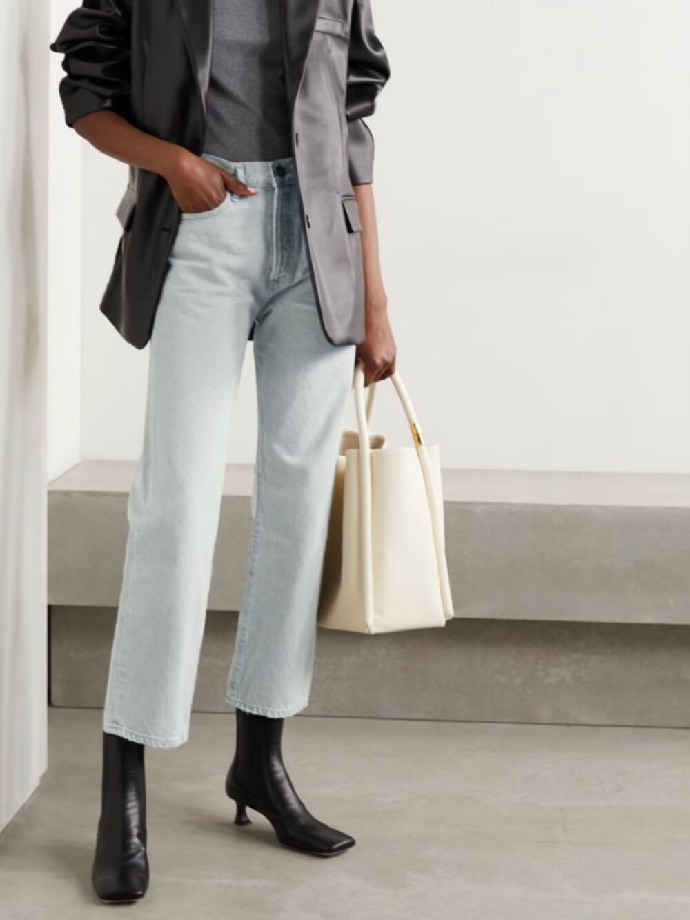 GOLDSIGN | Relaxed Straight Jean in Rain
